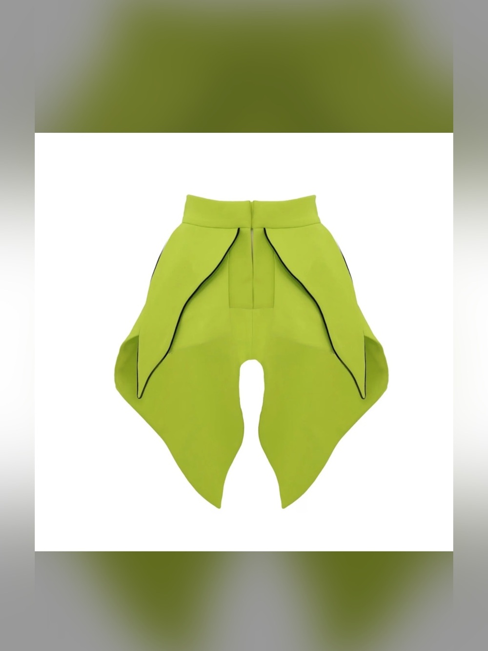 NWT Julia Allert* Sculpted Peplum Belt Neon Lime Size L